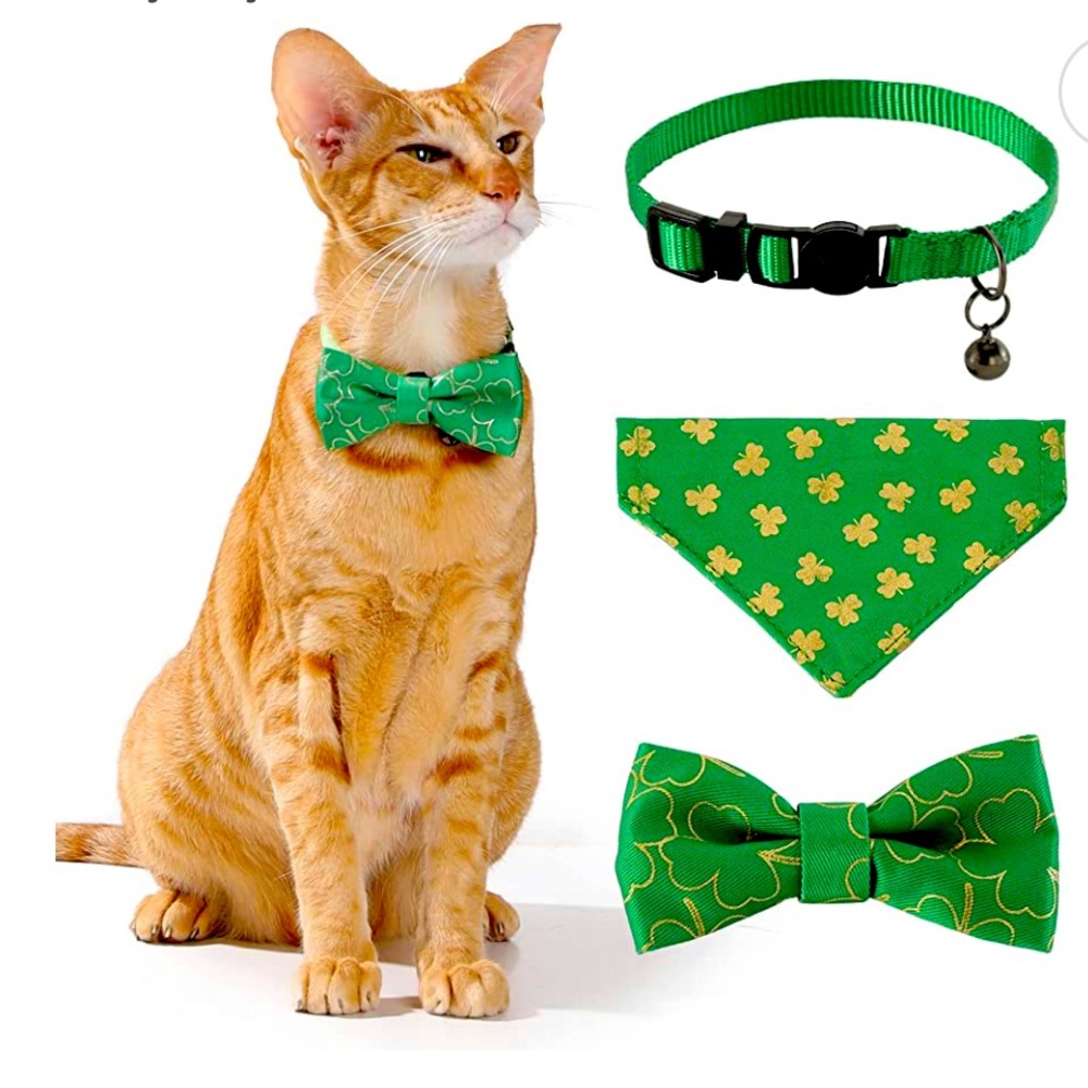 Cat Collar, Tie,& Bandana St. Patrick’s Day